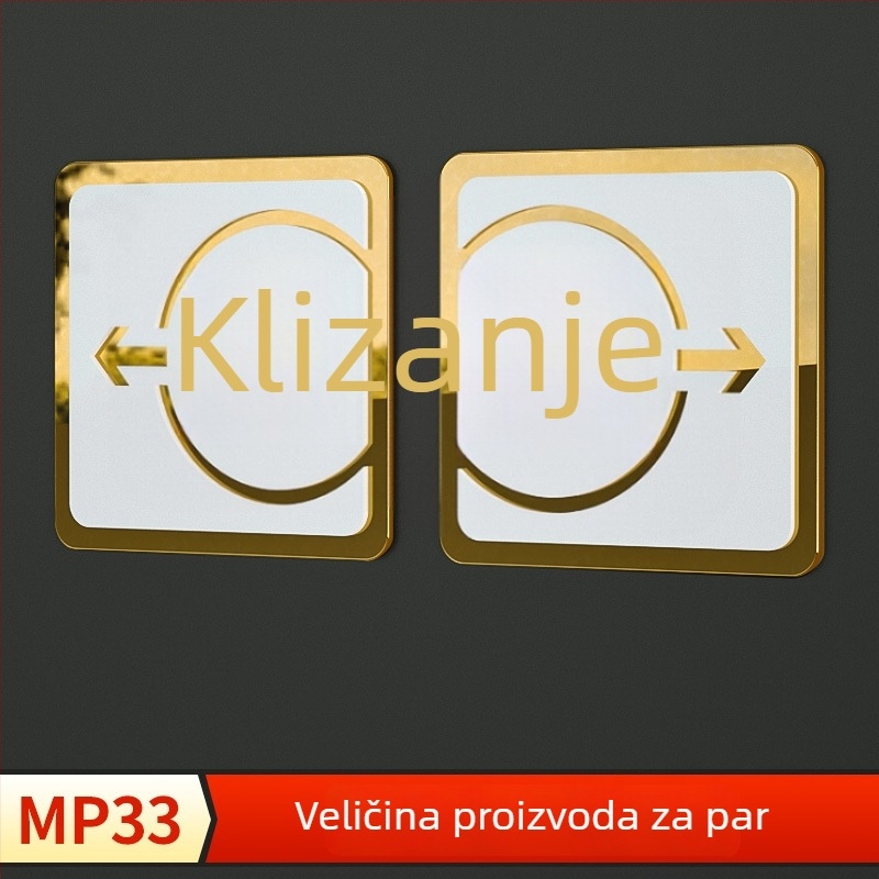 Akrilna oznaka za klizna vrata – UV ispis, prilagodljivo, za ured