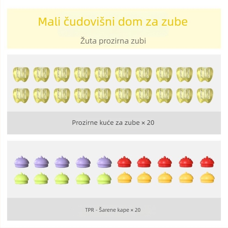 20 kutija za sjećanje mliječnih zuba za djecu, plastična kutija za čuvanje zuba, za uzrast 0–3 godine