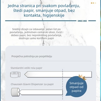 Zidni kutija za papir s centrim povlačenjem, za hotele i kućne kupaonice, plastična, model CSZJH-8910, vodootporna i višenamjenska.