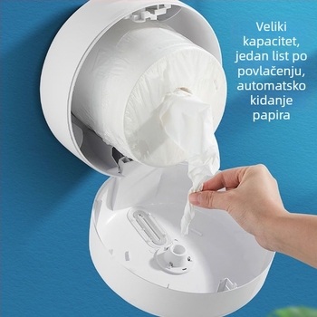 Zidni kutija za papir s centrim povlačenjem, za hotele i kućne kupaonice, plastična, model CSZJH-8910, vodootporna i višenamjenska.