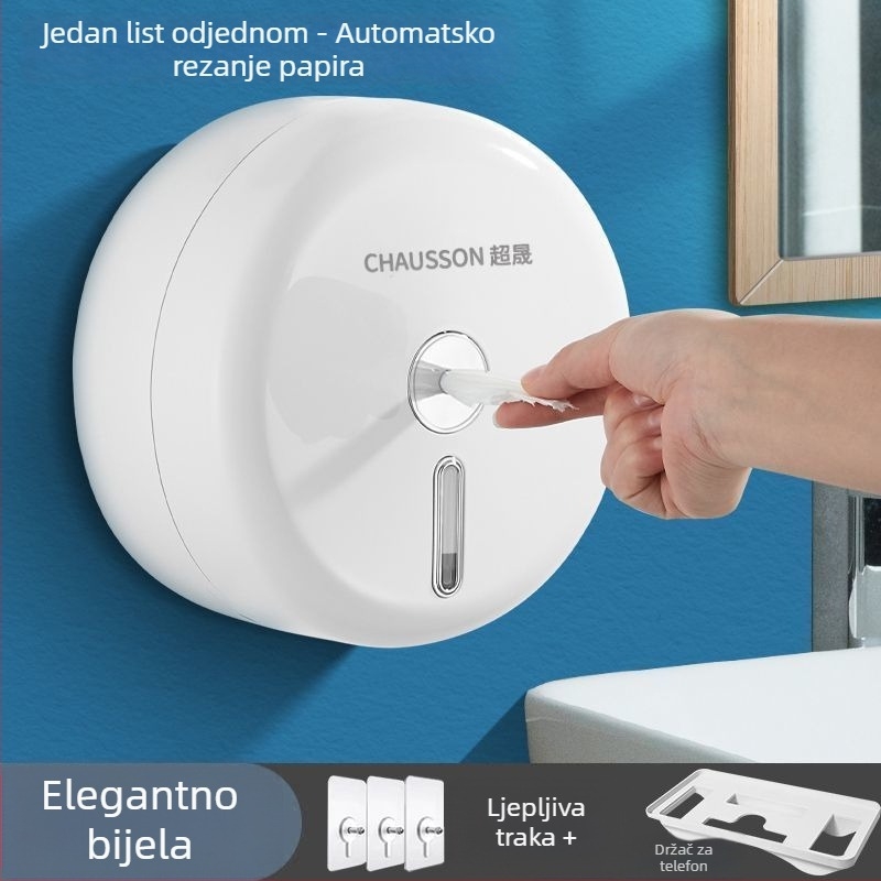 Zidni kutija za papir s centrim povlačenjem, za hotele i kućne kupaonice, plastična, model CSZJH-8910, vodootporna i višenamjenska.