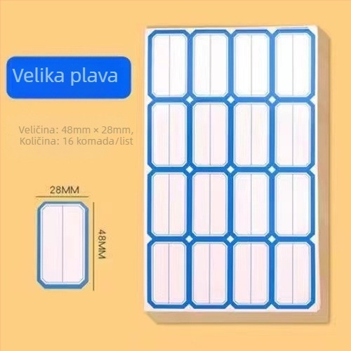 Samoljepljivi papir za etikete za male etikete i cijene — pravokutni oblik, model 1, brend Jinyu