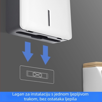 Zidna kutija za maramice, bez bušenja, plastična, MK-316, vodootporna