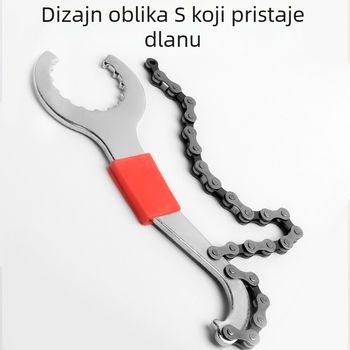 Trostruki alat za os bicikla s integriranim ključem za os, ključem za fiksaciju flywheel i ključem za repni kuk — čelik, Yiquan