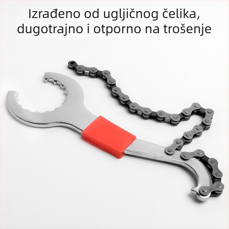 Trostruki alat za os bicikla s integriranim ključem za os, ključem za fiksaciju flywheel i ključem za repni kuk — čelik, Yiquan