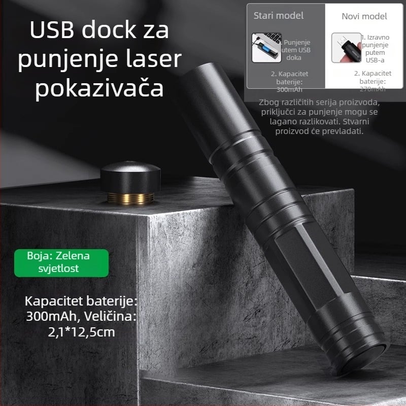 Laser pointer olovka s dugim dometom i IR indikatorom — LiPo baterija, marka Effective