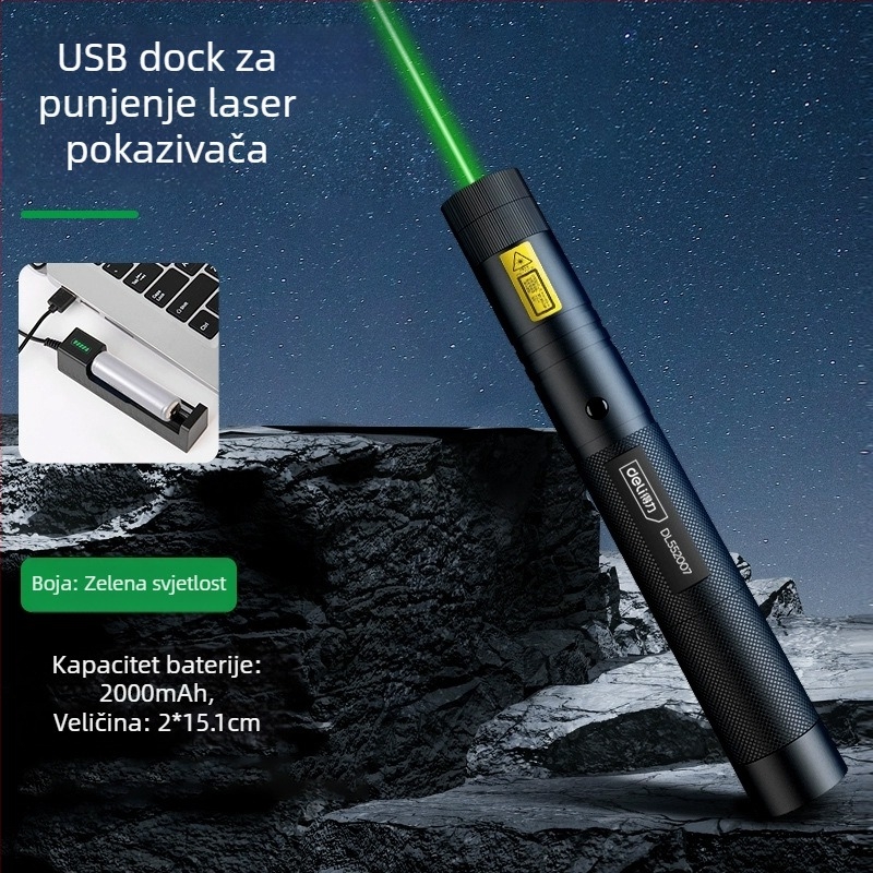 Laser pointer olovka s dugim dometom i IR indikatorom — LiPo baterija, marka Effective