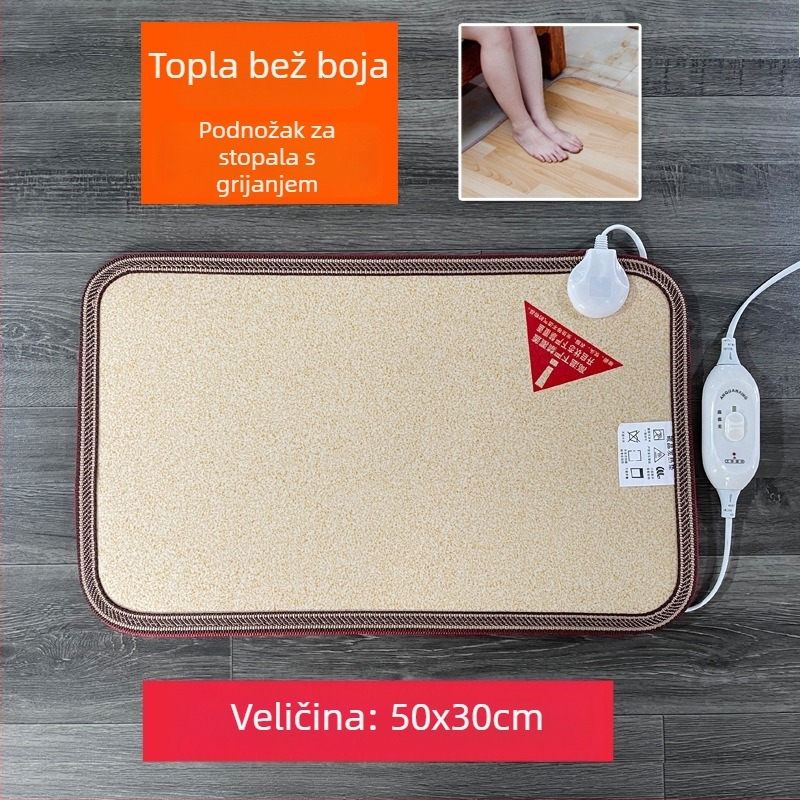 Električni grijaći podložak za stopala ispod radnog stola – USB napajanje, pamuk gornji sloj, grijaća podloga za stopala