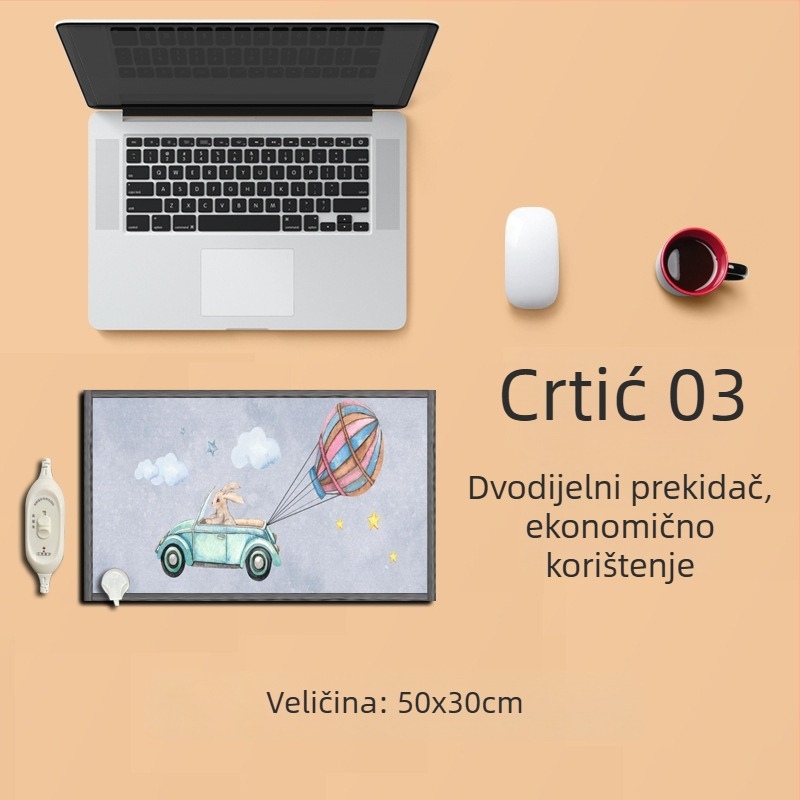 Električni grijaći podložak za stopala ispod radnog stola – USB napajanje, pamuk gornji sloj, grijaća podloga za stopala