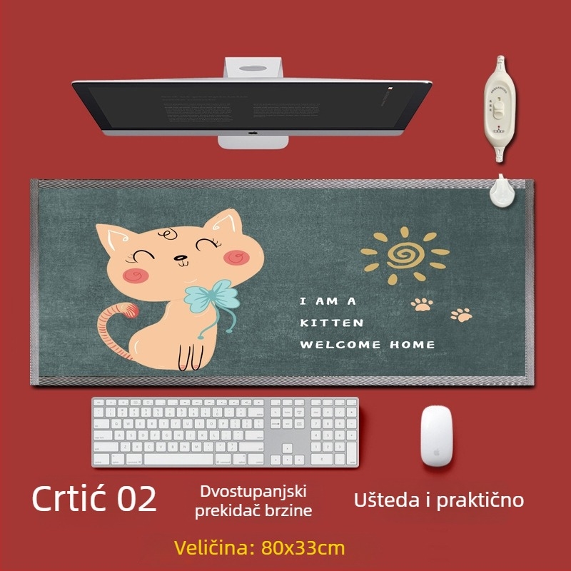 Električni grijaći podložak za stopala ispod radnog stola – USB napajanje, pamuk gornji sloj, grijaća podloga za stopala