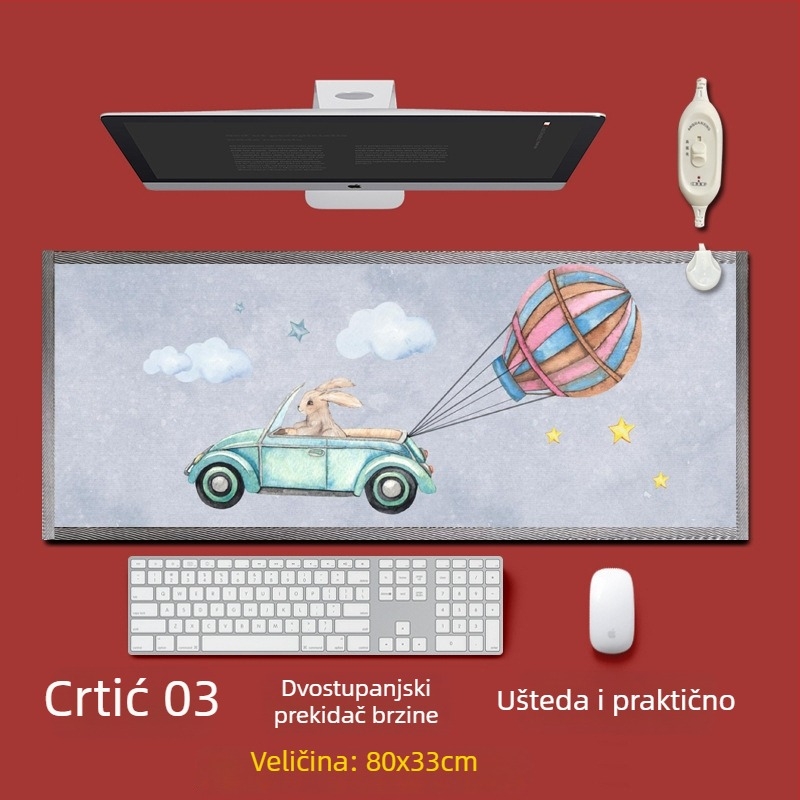Električni grijaći podložak za stopala ispod radnog stola – USB napajanje, pamuk gornji sloj, grijaća podloga za stopala