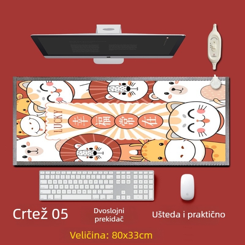 Električni grijaći podložak za stopala ispod radnog stola – USB napajanje, pamuk gornji sloj, grijaća podloga za stopala