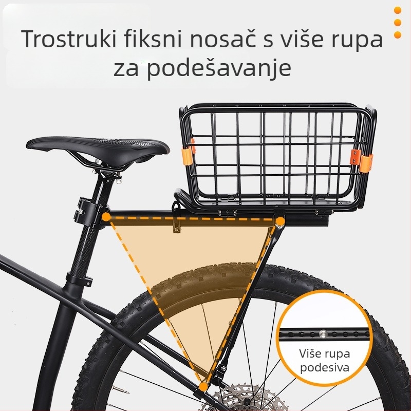 West Rider stražnji nosač bicikla s košarom za planinski bicikl – aluminijska legura