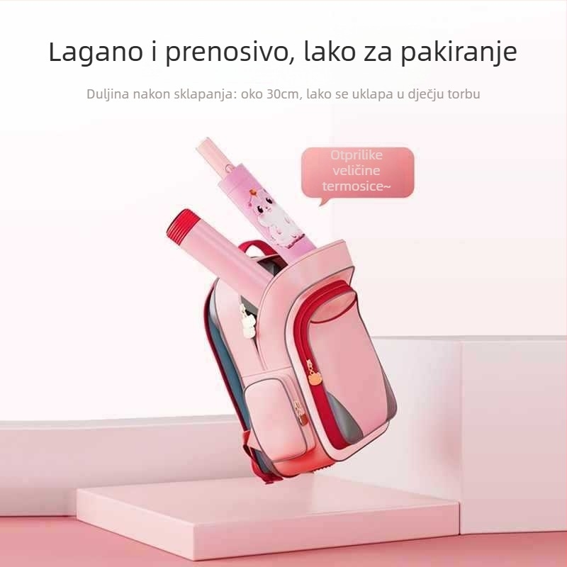 Dječji kišobran s anti-reboundom, nano hidrohidrofobna tkanina, 12 rebara, silikon okvir, aluminijska drška