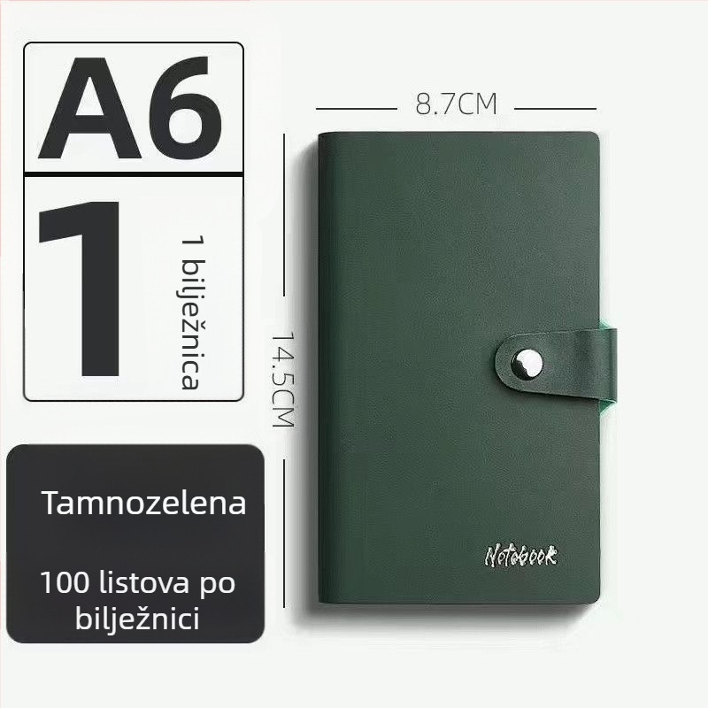 Bilježnica s kožnim izgledom, veza u francuskom stilu, papir 80 g/m², poslovni uredski stil