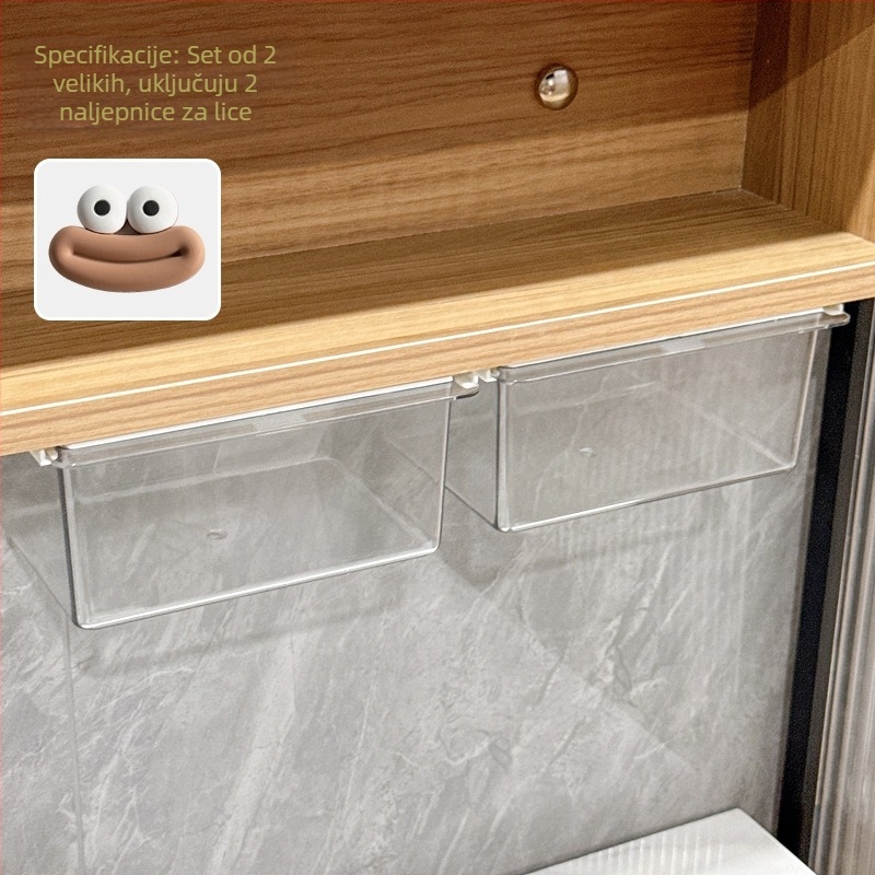 Stolna kutija za pohranu – plastični kozmetički organizator s ormarićem ispod ogledala i izvlačnim pretincem, model H254000