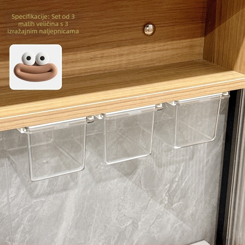 Stolna kutija za pohranu – plastični kozmetički organizator s ormarićem ispod ogledala i izvlačnim pretincem, model H254000