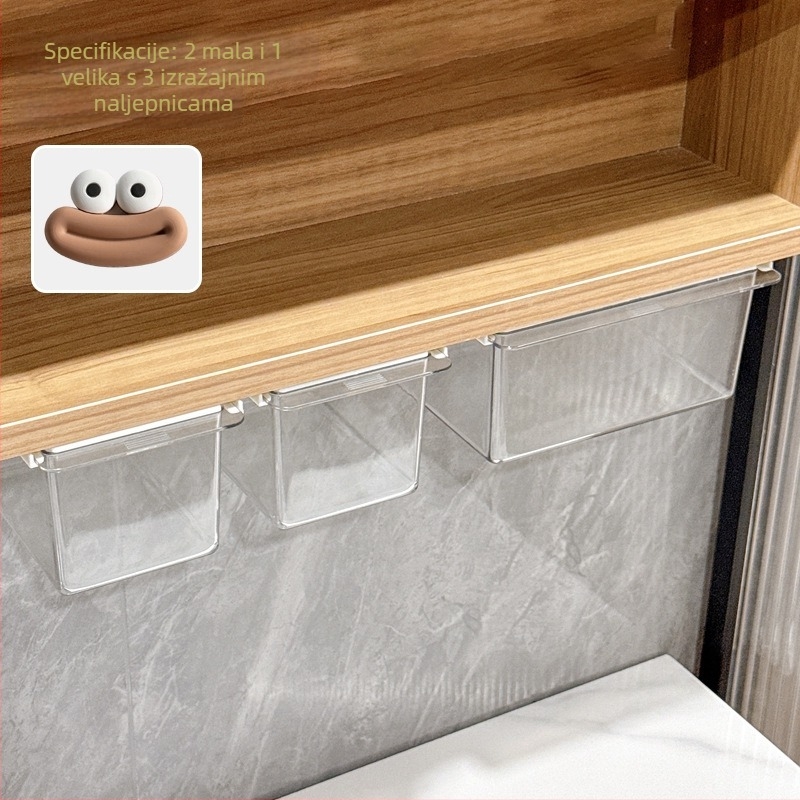 Stolna kutija za pohranu – plastični kozmetički organizator s ormarićem ispod ogledala i izvlačnim pretincem, model H254000