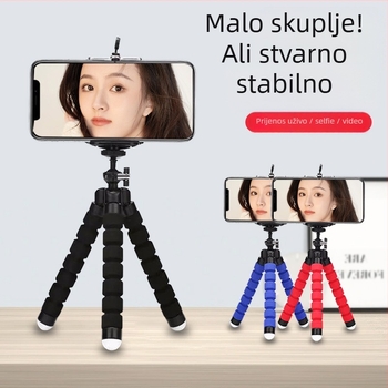 Fleksibilni stativ za telefon s Bluetooth daljinskim upravljačem, protiv podrhtavanja, stolni nosač za selfie i prijenos uživo