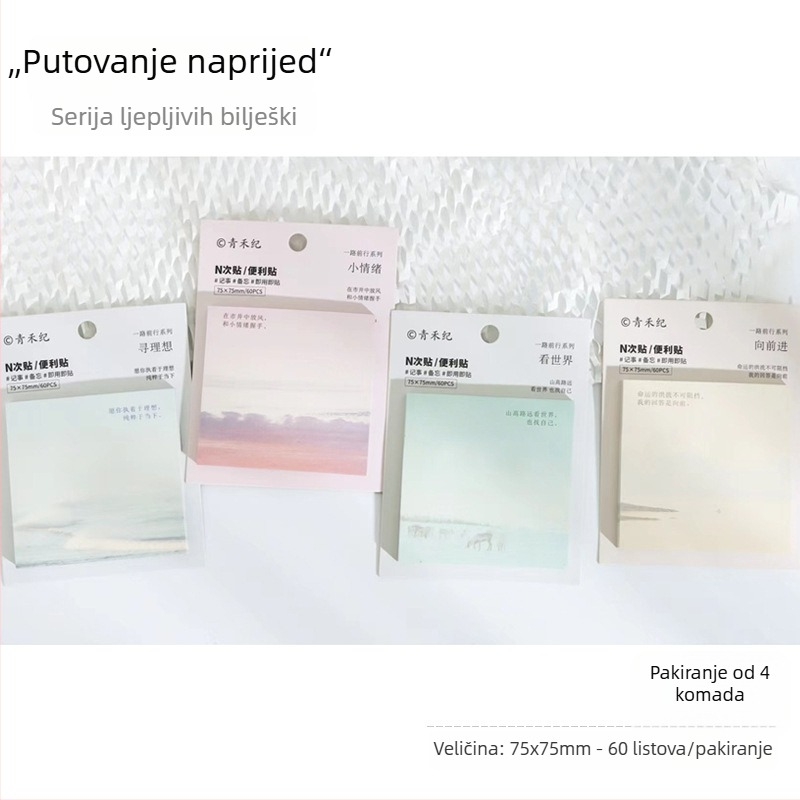 Qinghe Ji Slatke karikature ljepljive bilješke – Ins stil, set indeksnih naljepnica za dnevnik