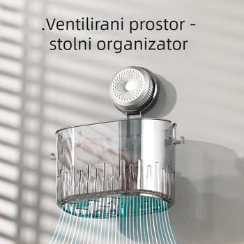 Zidni kuhinjski ormarić za pohranu luka, đumbira i češnjaka - višefunkcionalan, plastični materijal, pravokutnog dizajna