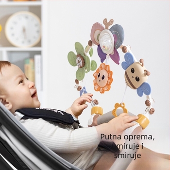 Emperor visići zvončić za krevetić — obrazovna igračka za bebe 0–3 godine, plastika, podržava emocionalni, vizualni i intelektualni razvoj te koordinaciju ruka-oko