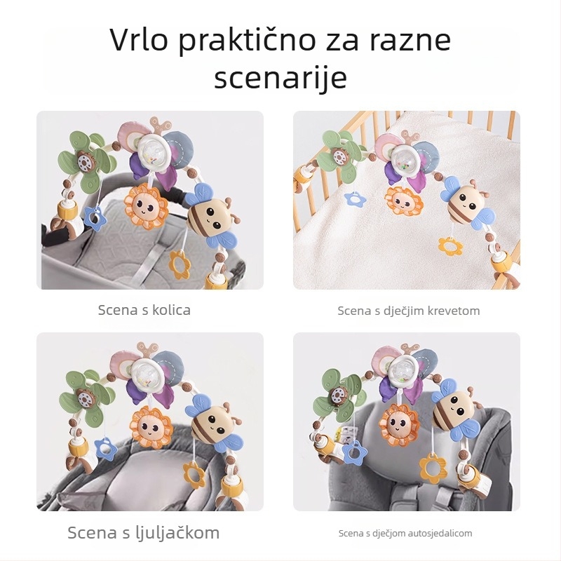 Emperor visići zvončić za krevetić — obrazovna igračka za bebe 0–3 godine, plastika, podržava emocionalni, vizualni i intelektualni razvoj te koordinaciju ruka-oko