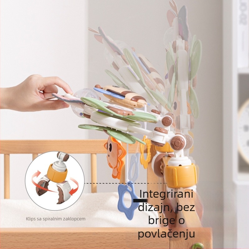 Emperor visići zvončić za krevetić — obrazovna igračka za bebe 0–3 godine, plastika, podržava emocionalni, vizualni i intelektualni razvoj te koordinaciju ruka-oko