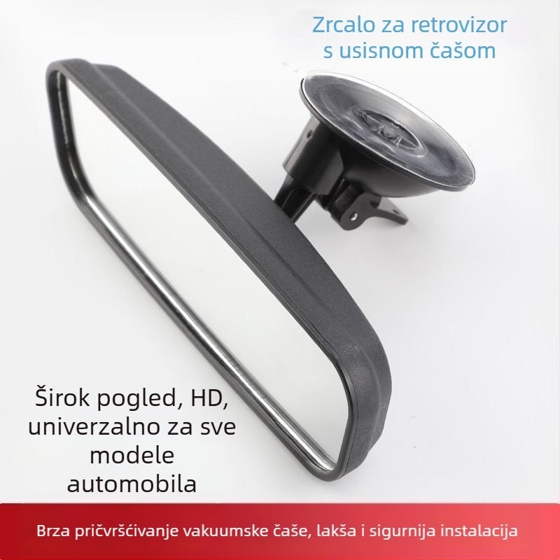 Zadnje ogledalo s usisnom kopčom za unutarnju upotrebu, kompatibilno s triciklom, četverokotačem i kombijem, pomoć pri vožnji unatrag