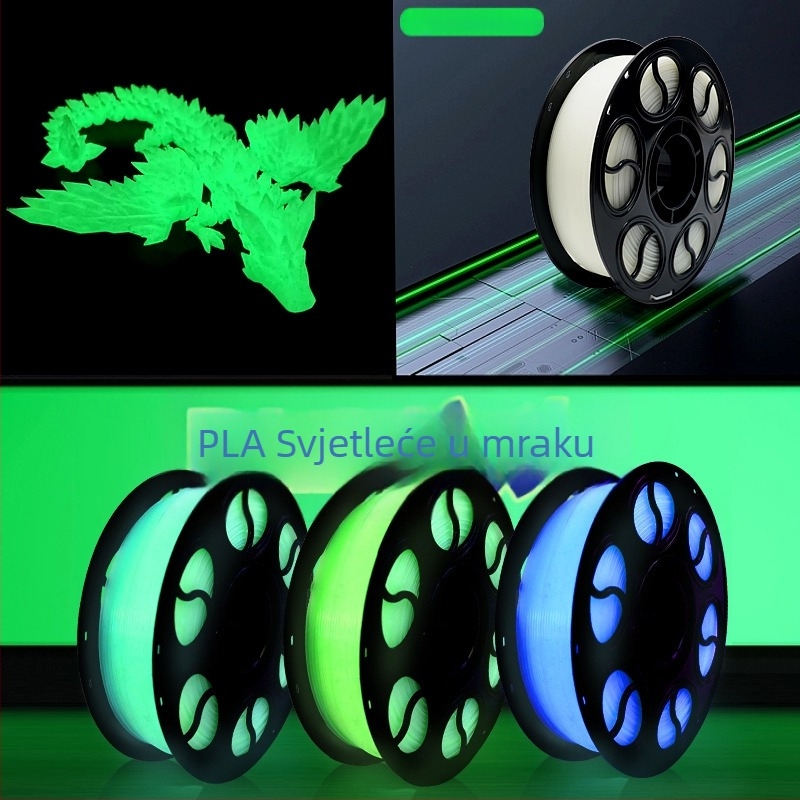 Svjetleći PLA filament, okruglog presjeka, duljina 330 m, za 3D ispis