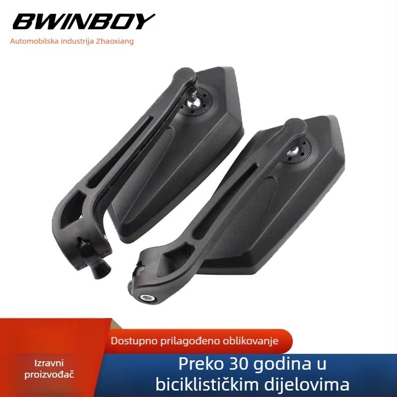 Motociklističko retrovizor (kvadratni oblik, model H2516, ugradnja prednje i stražnje, za svakodnevnu vožnju)