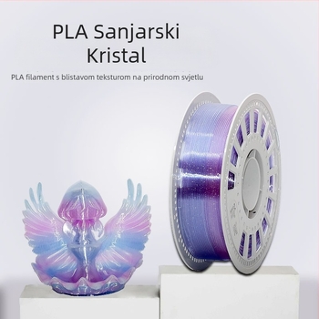 PLA filament za 3D ispis — svilenkasto kristalni završetak, dvobojni gradijent, visoka čvrstoća, kružni presjek