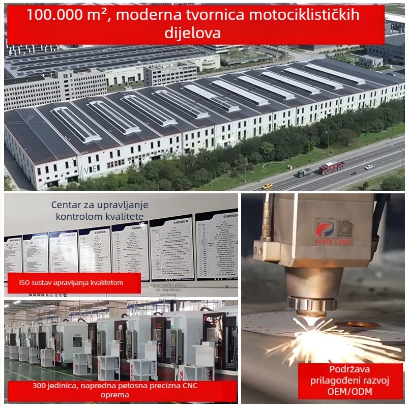 Zadnje ogledalo za motocikle i električna vozila, kružno konveksno ogledalo, model SK1817, aluminijska legura