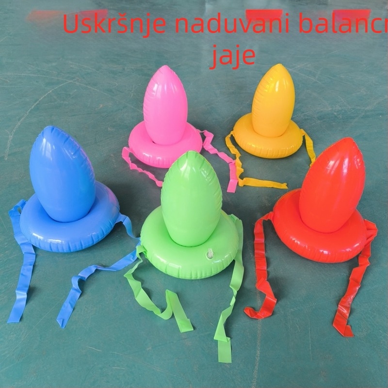 Uskrsno nafukljivo uravnotežujuće jaje - PVC interaktivna igračka, uzrast 7–14 godina, unisex, pakiranje Opp bag