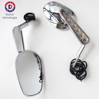 Orton retrovizor za motocikl – eliptičkog oblika, CNC aluminijska legura, prednji signalizator, kompatibilan s Harley VROD VRSCF LED