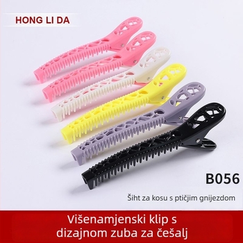 Klip za kosu s podjelom i zubima, tip Shark clip, plastika/resin, Honglida, ručno izrađeno