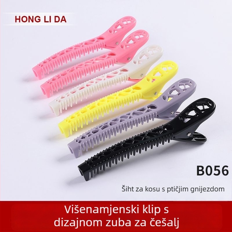Klip za kosu s podjelom i zubima, tip Shark clip, plastika/resin, Honglida, ručno izrađeno