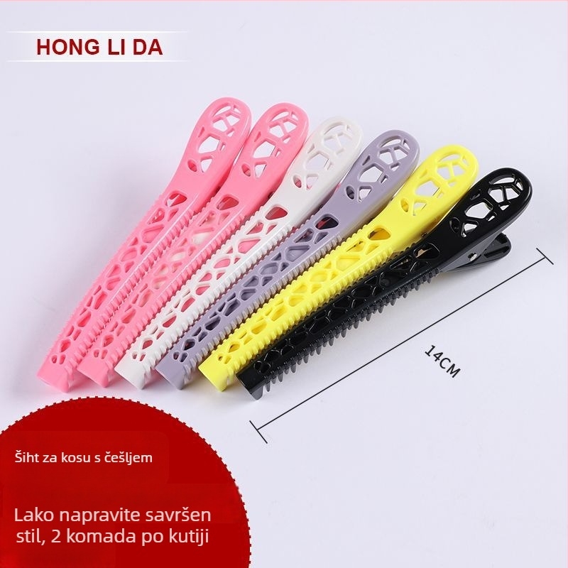 Klip za kosu s podjelom i zubima, tip Shark clip, plastika/resin, Honglida, ručno izrađeno