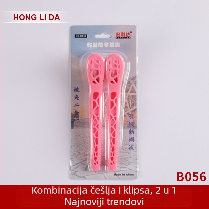 Klip za kosu s podjelom i zubima, tip Shark clip, plastika/resin, Honglida, ručno izrađeno