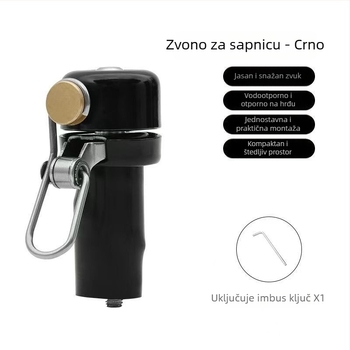 Zvučnik za upravljač bicikla - retro bakreni zvon, izuzetno glasni upozoravajući zvon za cestovni bicikl, model 5856; materijali: bakar, aluminijska legura, plastika; težina: 57 g