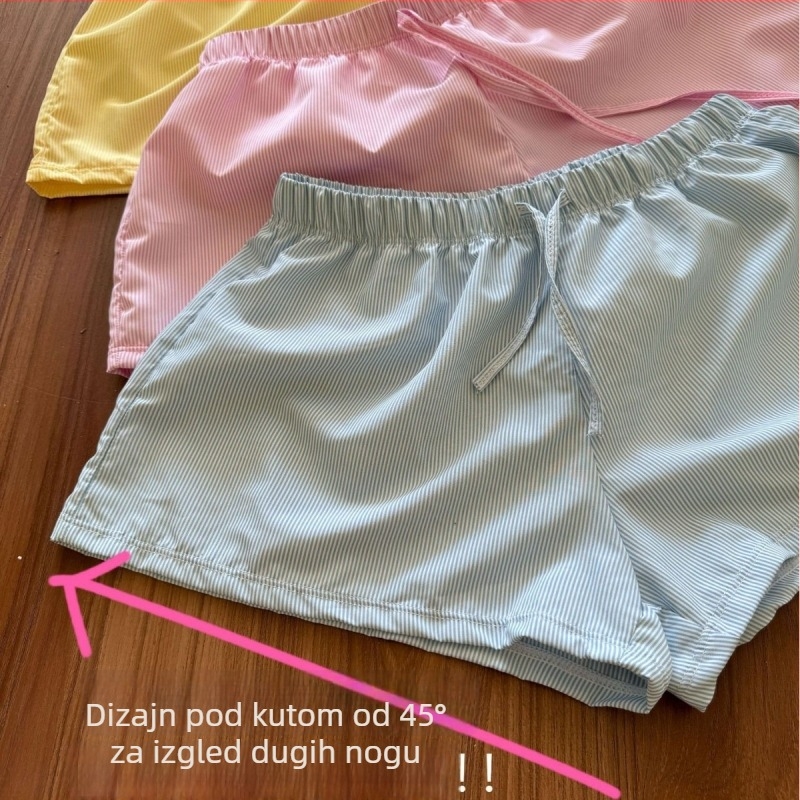 Trodijelni bikini set s prugama za žene — jastučić za grudnjak, bez metalne potpore, izdržljiva najlon tkanina s poliesterom podstavom, 200 g