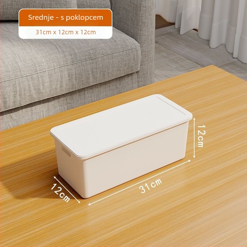 Pravokutna plastična kutija za pohranu s poklopcem, PP materijal, kapacitet 10–20 L, višenamjenski organizator