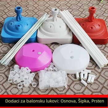 Baza za balonsku arku s KT pločom, za vjenčanja i zabave dekoracije; vodom napunjena baza; plastična konstrukcija; kartonsko pakiranje