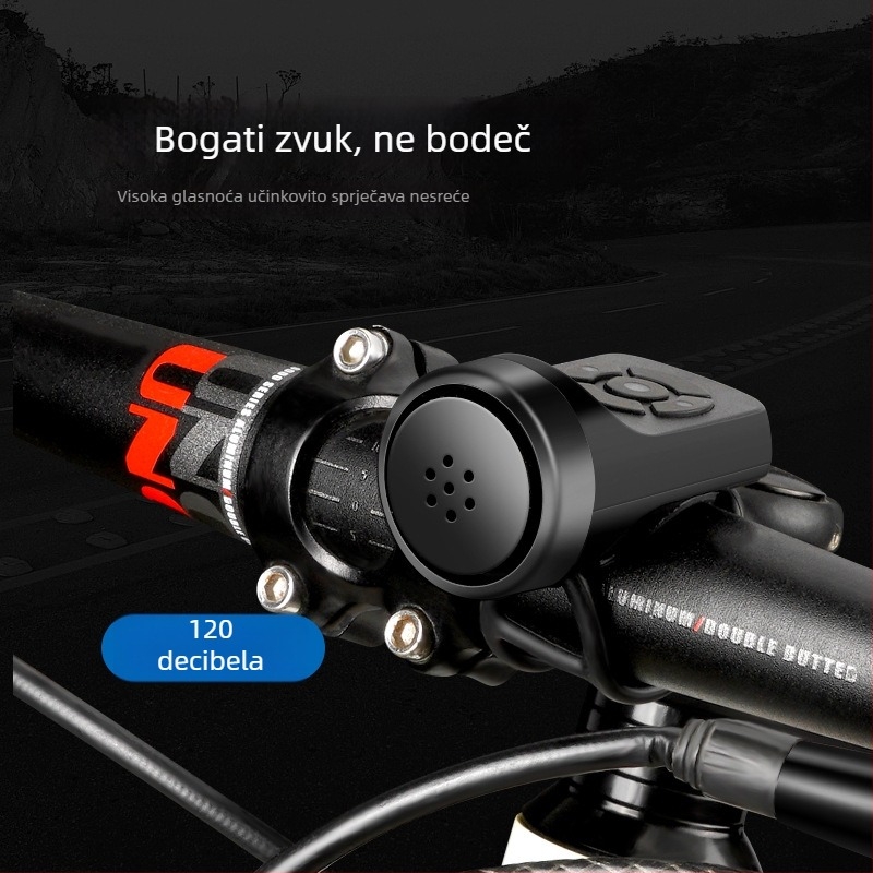Električno zvono za bicikl, snažan zvuk, ABS plast, marka Hui Tu/HUITTO, model HFG-0205