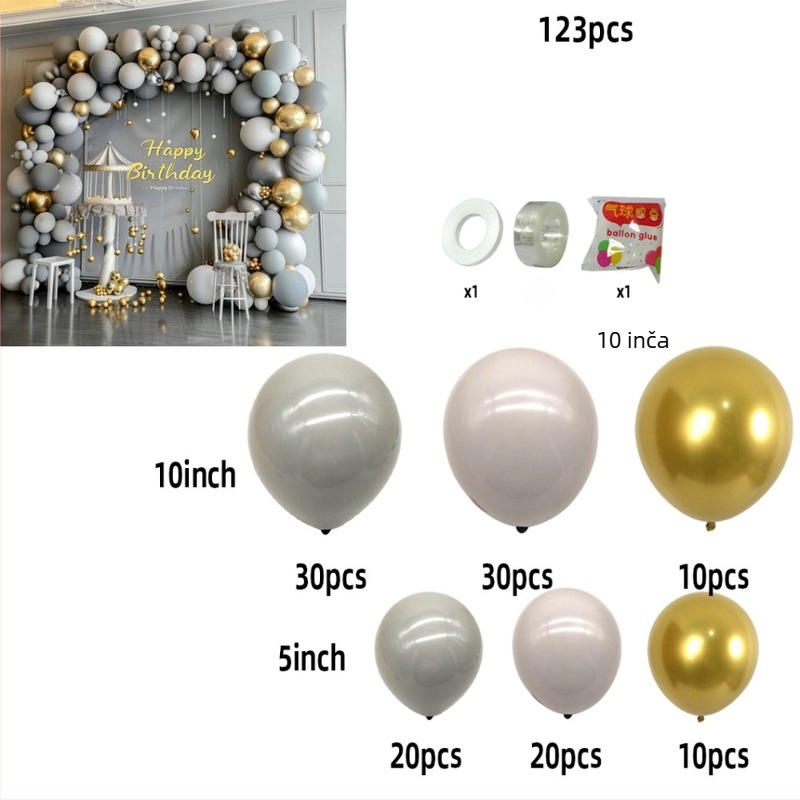 Lateksna balon arka za pozadinu rođendana i vjenčanja