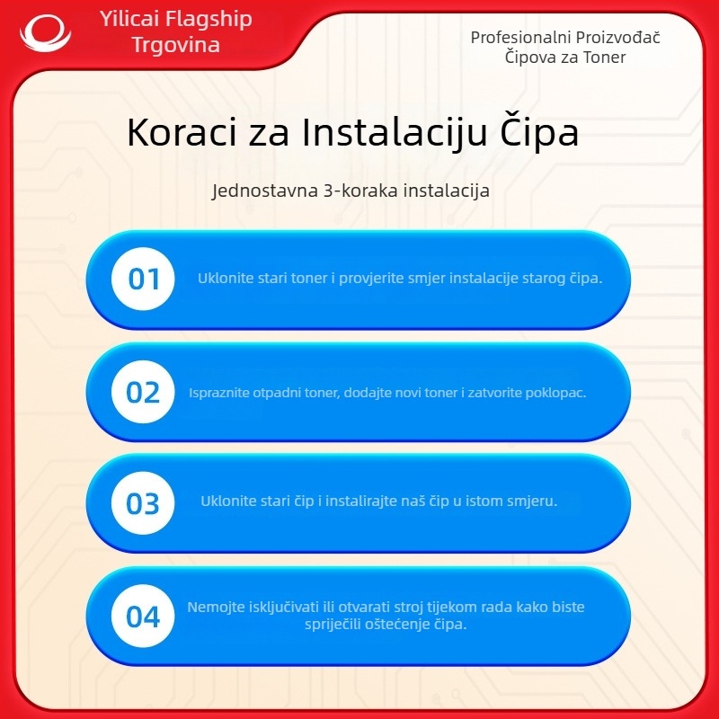 Brojački čip za HP W1810A/W1810X i W1816A — Kompatibilan s Laser 303/MFP 323D; originalni modeli W1810a/181a, W1810x/181x, W1816a; kapacitet ispisa: kompaktni čip 1.5k/3k stranica, čip tonera 10k stranica