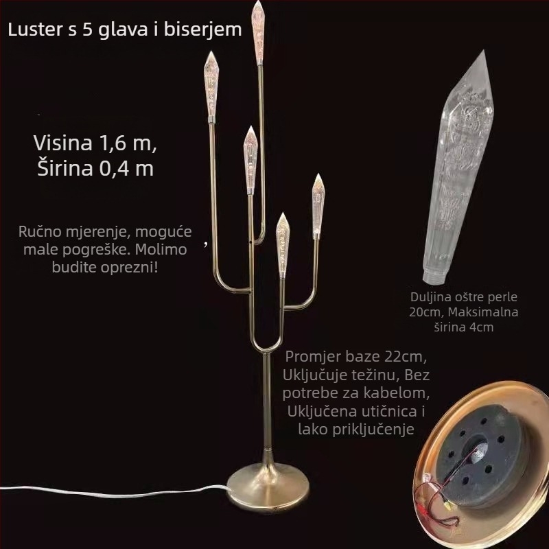 Akrilna stropna lampica s nizom za svadbenu dekoraciju, 220V, model: Ceiling String Lamp