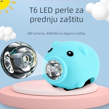 Dječje prednje svjetlo za bicikl sa zvoncem i stražnjom lampom za noćnu vožnju
