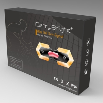 CARRYBRIGHT stražnje svjetlo za bicikle i električna vozila sa dvije lampe, bežično daljinsko upravljanje, baterija 600mAh