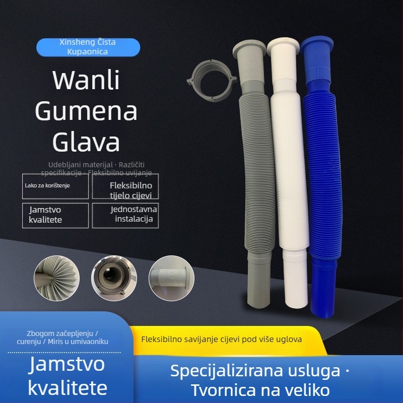 Wanli odvodački crijevo s gumenom glavom, S-oblik, vučno, novi kineski stil